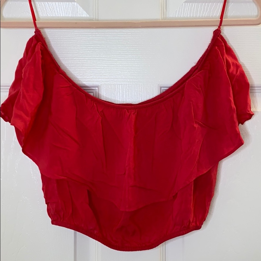 Express Ruffle Crop Top